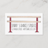 Ballet Barre Ballerina Tanzlehrer Studio Tänzerin Visitenkarte (Vorderseite)