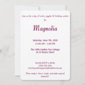 Ballet Bear Birthday Invitation Einladung (Rückseite)