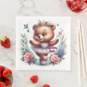 Ballet Bear Birthday Napkins Serviette (Beispiel)