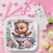 Ballet Bear Birthday Plates Pappteller (Party)