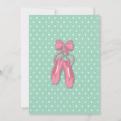 Ballet Birthday Party Tutu Ballerina Giro del Malc Einladung (Rückseite)