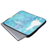 Ballet Blue Watercolor Laptop Sleeve individuell e (Vorne Knopf)