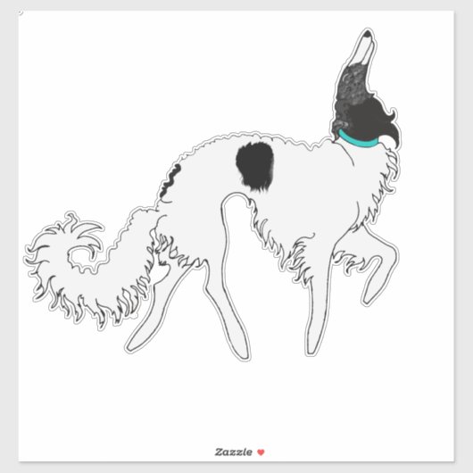 Ballet Borzoi Die Vinyl Sticker schneiden (Blatt)