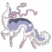 Ballet Borzoi Die Vinyl Sticker schneiden (Vorderseite)