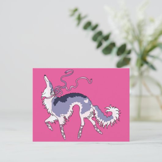 Ballet Borzoi Postkarte (Stehend Vorderseite)