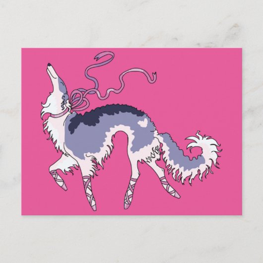 Ballet Borzoi Postkarte (Vorderseite)