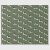 Ballet Borzoi Urlaubswrapping Paper Geschenkpapier (Flach)