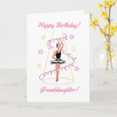 Ballet & Bunting Grandtochter (schwarz/braun) Karte (Gelbe Blume)