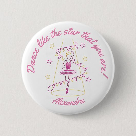Ballet & Bunting - I Liebe Ballet Abzeichen Button (Vorderseite)