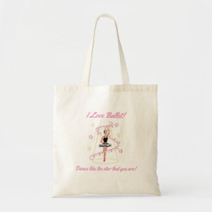 Ballet & Bunting - I Liebe Ballet Black/Brown Tragetasche