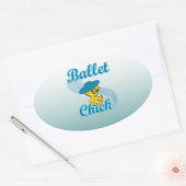 Ballet Chick #3 Ovaler Aufkleber (Umschlag)