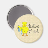 Ballet Chick Text Magnet (Vorderseite/Rückseite)