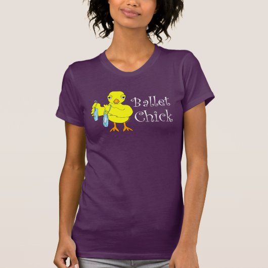Ballet Chick Text T-Shirt (Vorderseite)