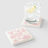 Ballet Clothes Stone Untersetzer - Weißer Hintergr (Seitenansicht)