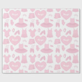 Ballet Clothes Umschlagpapier - weißer Hintergrund Geschenkpapier (Flach)