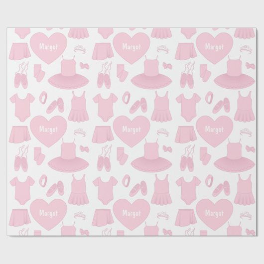 Ballet Clothes Umschlagpapier - weißer Hintergrund Geschenkpapier (Flach)