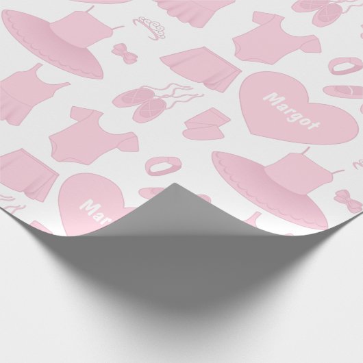 Ballet Clothes Umschlagpapier - weißer Hintergrund Geschenkpapier (Ecke)