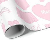 Ballet Clothes Umschlagpapier - weißer Hintergrund Geschenkpapier (Rolleneckpunkt)