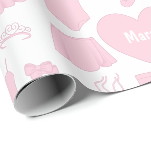 Ballet Clothes Umschlagpapier - weißer Hintergrund Geschenkpapier (Rolleneckpunkt)