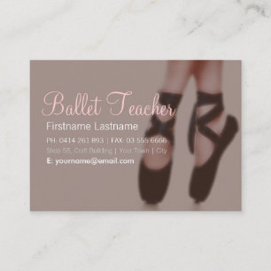 Ballet Dance Big Business Card Visitenkarte