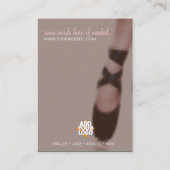 Ballet Dance Big Business Card Visitenkarte (Rückseite)