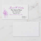 Ballet Dance Business Card Visitenkarte (Vorne/Hinten)
