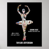 Ballet Dance Custom Photo Collage Girl Ballerina Poster (Vorne)
