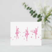Ballet Dance Girls Pink Women Extravagant Fun Part Postkarte (Stehend Vorderseite)