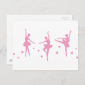 Ballet Dance Girls Pink Women Extravagant Fun Part Postkarte (Vorne/Hinten)