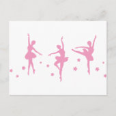 Ballet Dance Girls Pink Women Extravagant Fun Part Postkarte (Vorderseite)