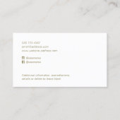 Ballet Dance Instructor Foto Visitenkarte (Rückseite)