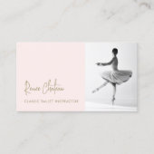 Ballet Dance Instructor Foto Visitenkarte (Vorderseite)