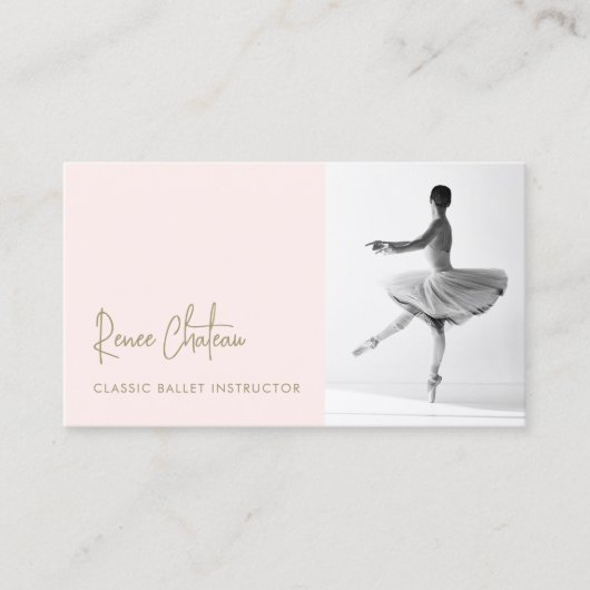 Ballet Dance Instructor Foto Visitenkarte (Vorderseite)