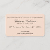 Ballet Dance-Klasse | Edgar Degas | Vintag Visitenkarte (Rückseite)