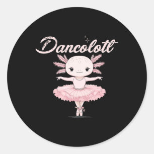 Ballet Dance Mama Dancolotl Axolotl Ballet Mo Runder Aufkleber