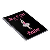 Ballet Dance Nur ein Mädchen, das Lieben zu tanzen Notizblock (Rechte Seite)