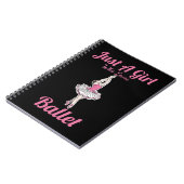 Ballet Dance Nur ein Mädchen, das Lieben zu tanzen Notizblock (Linke Seite)