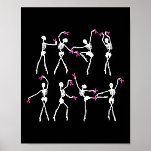 Ballet Dance Rosa Ribbon Brustkrebs Aw Poster