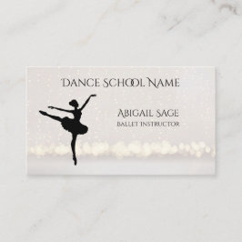 Ballet Dance School Beruflich Dancer Custom Visitenkarte