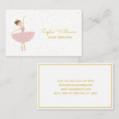 Ballet Dance School Business Card Visitenkarte (Vorne/Hinten)