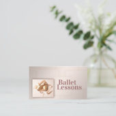 Ballet Dance Studio Pearl Point Business Card Visitenkarte (Stehend Vorderseite)