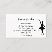 Ballet Dance Studio School Business Card Visitenkarte (Vorderseite)