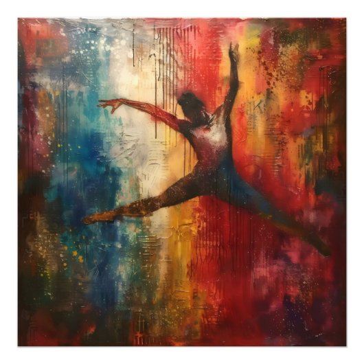 Ballet Dancer Abstrakt Art Fotodruck (Vorne)