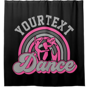 Ballet Dancer ADD TEXT Classic Dance Performer Duschvorhang