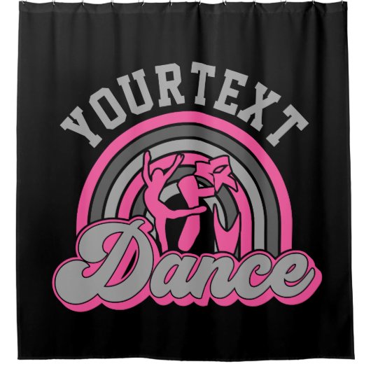 Ballet Dancer ADD TEXT Classic Dance Performer Duschvorhang (Vorderseite)