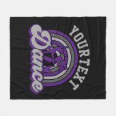 Ballet Dancer ADD TEXT Classic Dance Performer Fleecedecke (Vorderseite (Horizontal))