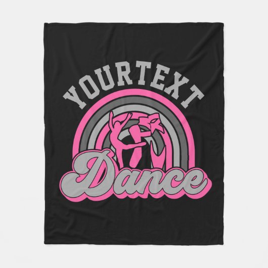 Ballet Dancer ADD TEXT Classic Dance Performer Fleecedecke (Vorderseite)