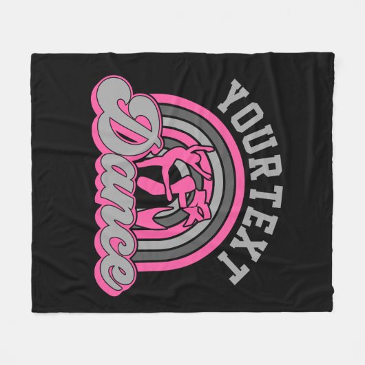 Ballet Dancer ADD TEXT Classic Dance Performer Fleecedecke (Vorderseite (Horizontal))