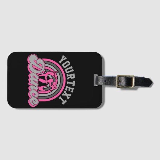 Ballet Dancer ADD TEXT Classic Dance Performer Gepäckanhänger (Vorderseite (Horizontal))