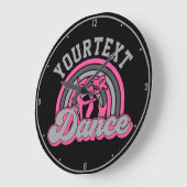Ballet Dancer ADD TEXT Classic Dance Performer Große Wanduhr (Winkel)